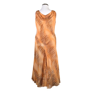 Unisex Glitz - Schiffon dress, size 42 - Orange (2)