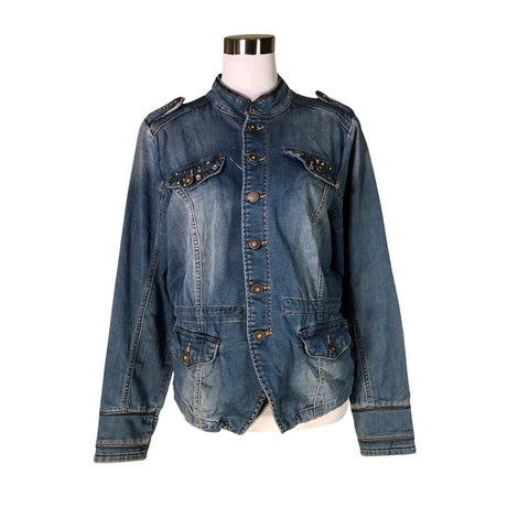 Unisex Cream - Denim jacket, size 38 - Blue ()