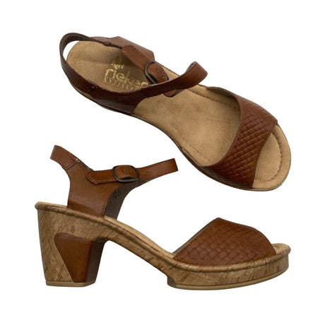 Unisex Rieker - Heeled sandals, size 38 - Brown ()