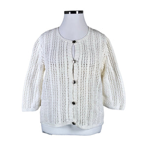 Unisex Handmade - Cardigan, size 42 - White (1)