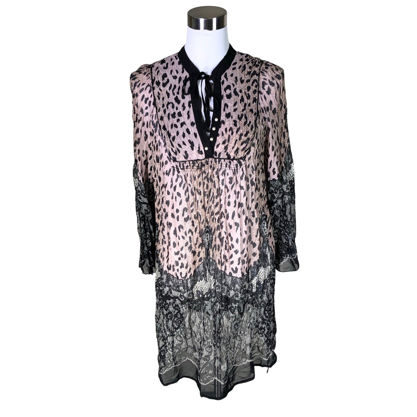 Unisex Kriss - Schiffon dress, size 40 - Light pink (1)
