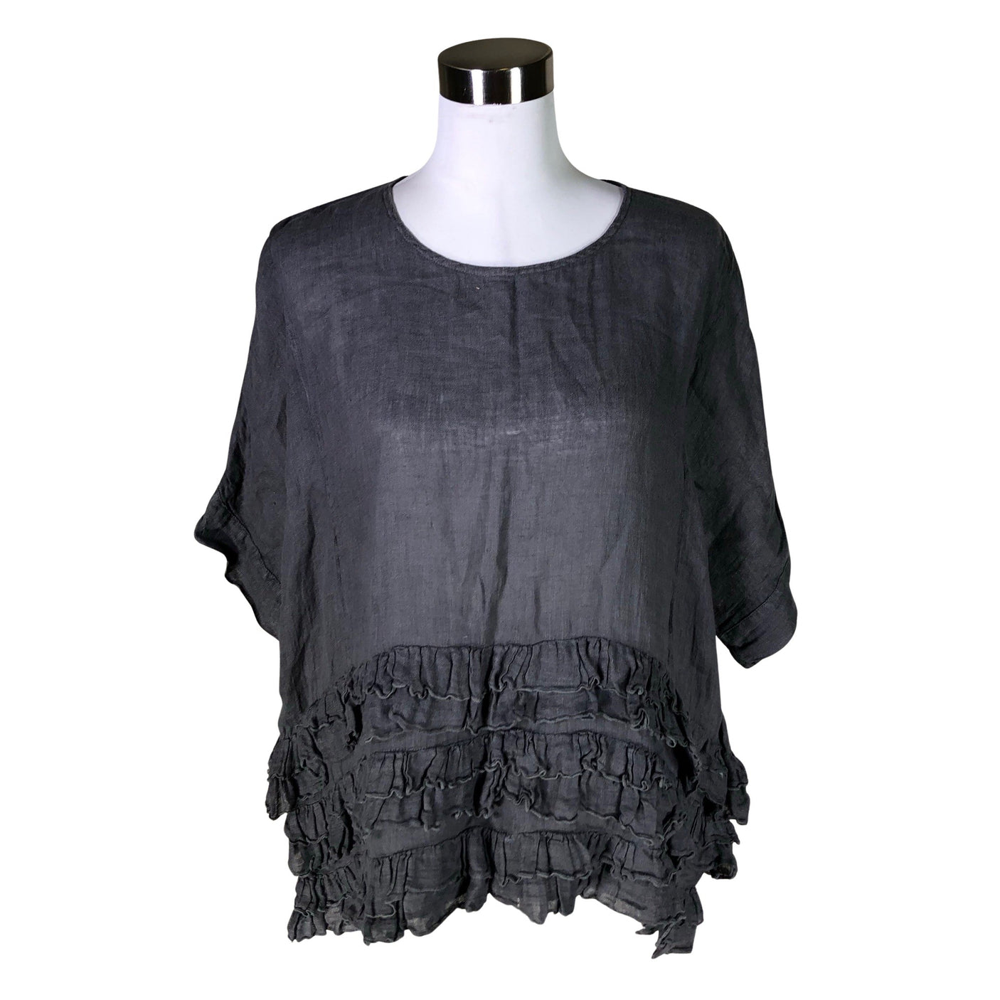 Unisex Grizas - Short-sleeved blouse, size 40 - Gray (1)