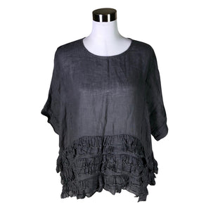 Unisex Grizas - Short-sleeved blouse, size 40 - Gray (1)