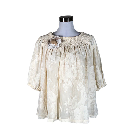 Unisex Minna - Short-sleeved blouse, size 38 - Beige ()