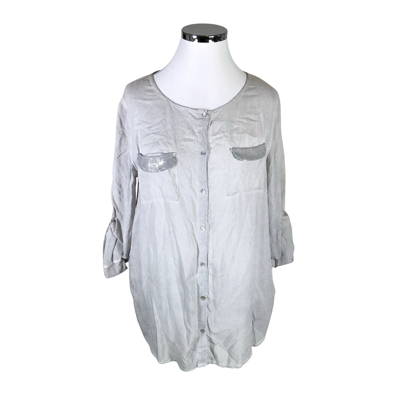 Unisex Monari - Schiffon tunic, size 42 - Gray (1)