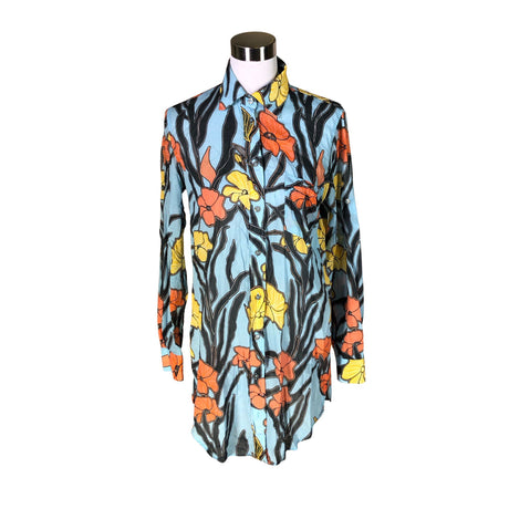 Unisex 0039 Italy - Schiffon tunic, size 38 - Light blue ()