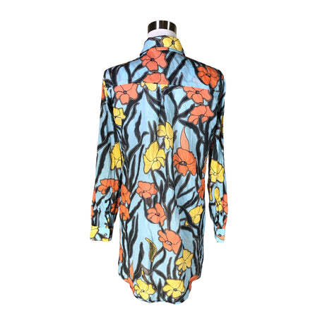 Unisex 0039 Italy - Schiffon tunic, size 38 - Light blue (2)