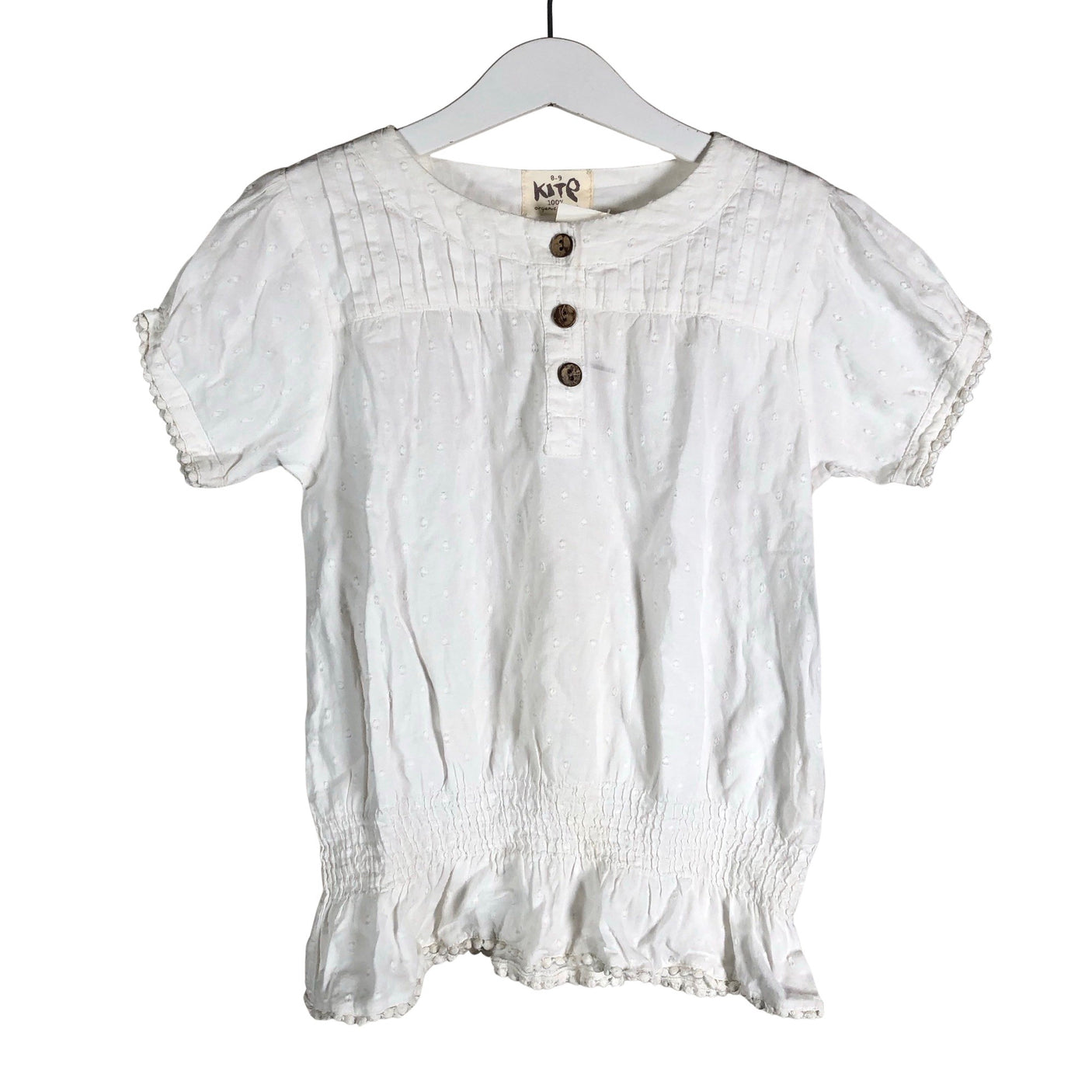 Unisex Kite - Short-sleeved blouse, size 122 - 128 - White (1)
