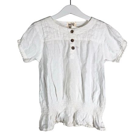 Unisex Kite - Short-sleeved blouse, size 122 - 128 - White ()