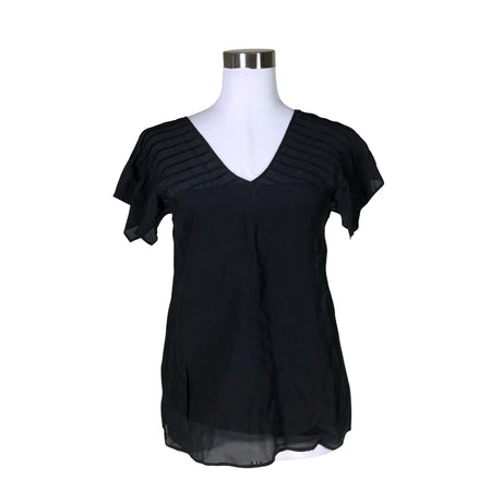 Unisex Massimo Dutti - Short-sleeved blouse, size 36 - Black ()