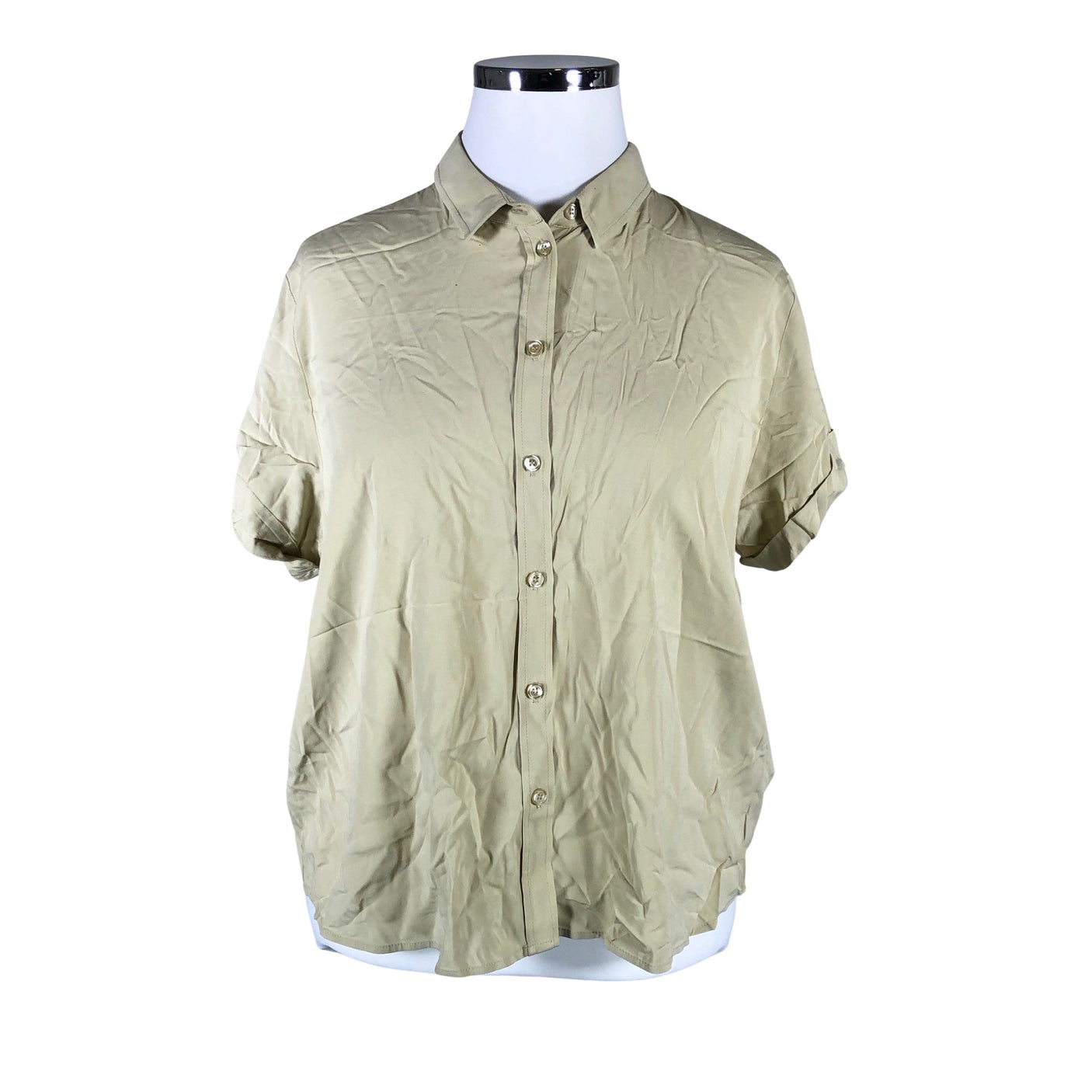 Unisex Samsoe&Samsoe - Short-sleeved blouse, size 42 - Green (1)