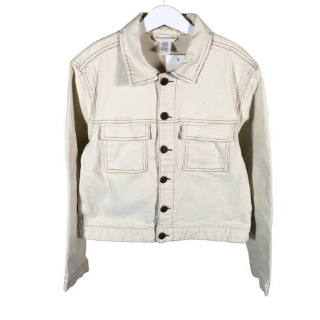 Unisex Lindex - Denim jacket, size 152 - 158 - Beige ()