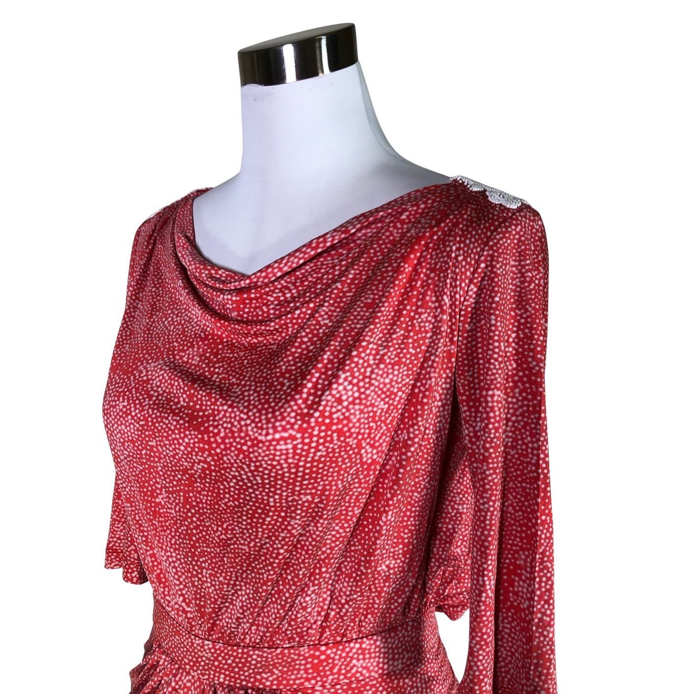 Unisex Saloni - Tricot dress, size 34 - Red (3)