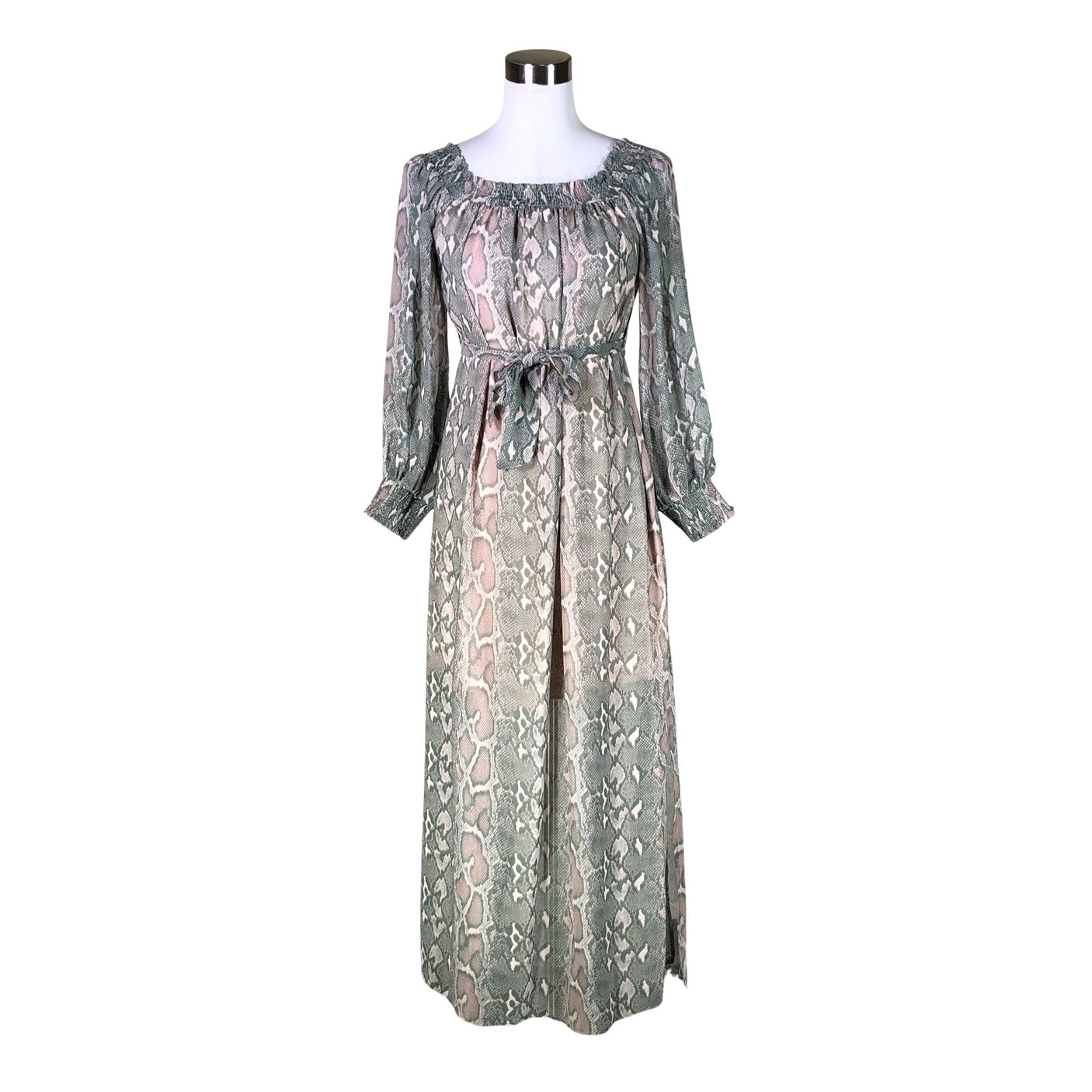 Unisex Topshop - Schiffon dress, size 36 - Green (1)