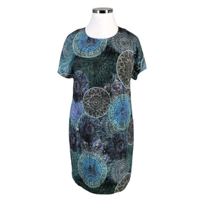 Unisex Elton - Schiffon dress, size 42 - Blue (1)