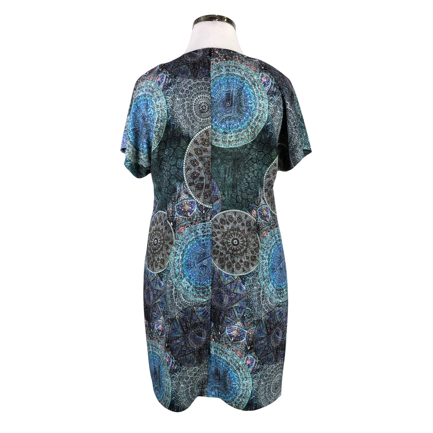 Unisex Elton - Schiffon dress, size 42 - Blue (2)