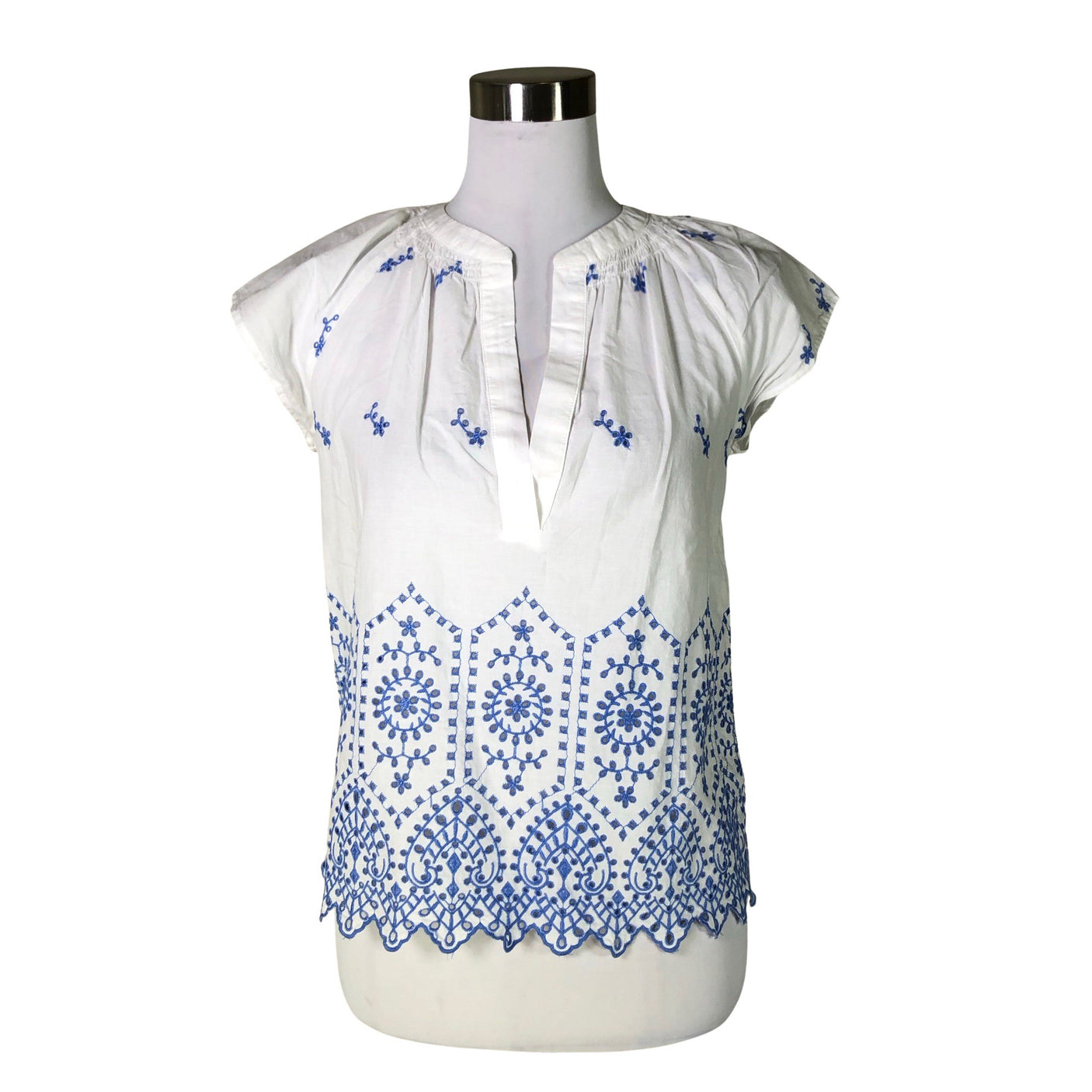 Unisex Holly & Whyte by Lindex - Short-sleeved blouse, size 34 - White (1)