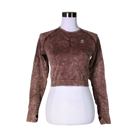 Unisex M-Nutrition - Sports shirt, long sleeve, size 40 - Brown ()