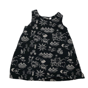 Unisex Aarrelabel - Tricot dress, size 74 - 80 - Black (1)