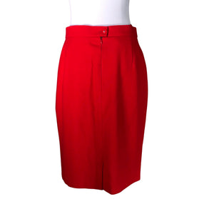 Unisex Escada - Pencil skirt, size 40 - Red (2)