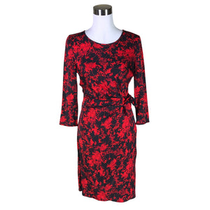 Unisex Diane von Furstenberg - Schiffon dress, size 36 - Red (1)