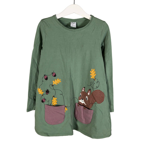 Unisex Lindex - Tricot dress, size 122 - 128 - Green ()