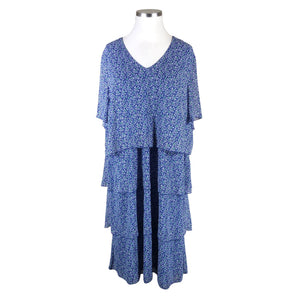 Unisex Samoon - Schiffon dress, size 52 - Blue (1)