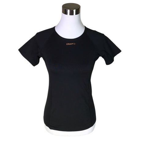Unisex Craft - Sports shirt, short sleeve, size 36 - Black ()