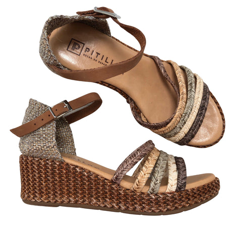 Unisex Pitillos - Wedge sandals, size 39 - Brown ()