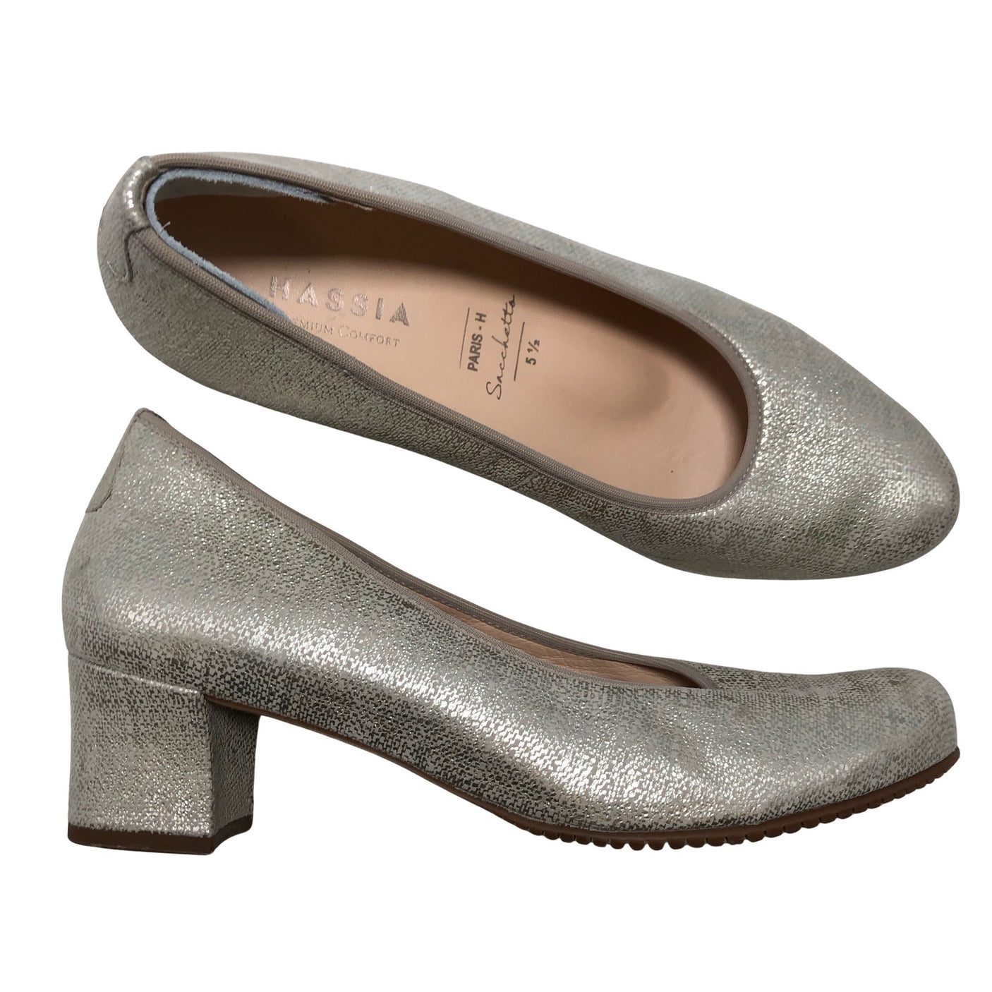 Unisex Hassia - High heels, size 38 - Silver (1)