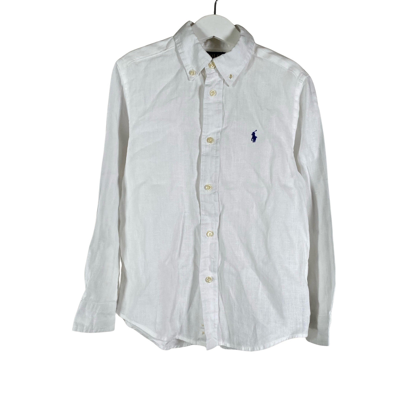 Unisex Polo Ralph Lauren - Collared shirt, size 116 - 122 - White (1)