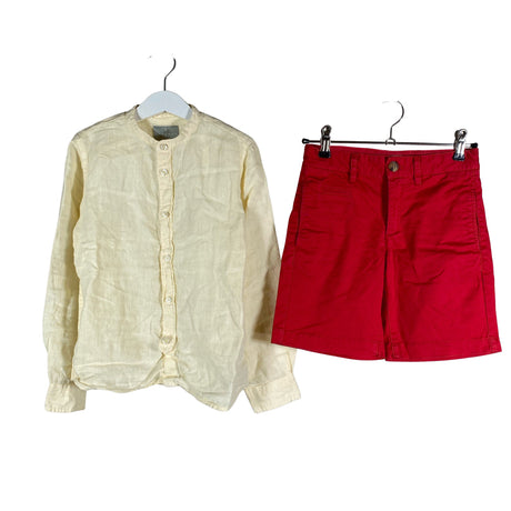 Unisex Coconut - Collared shirt, size 122 - 128 - Yellow ()