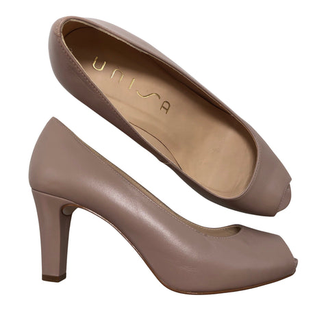 Unisex Unisa - Open toe high heel shoes, size 39 - Light pink ()