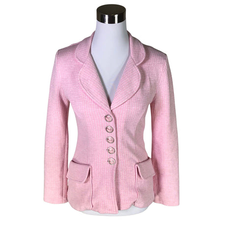 Unisex Randigarutan - Sweat jacket, size 38 - Light pink ()