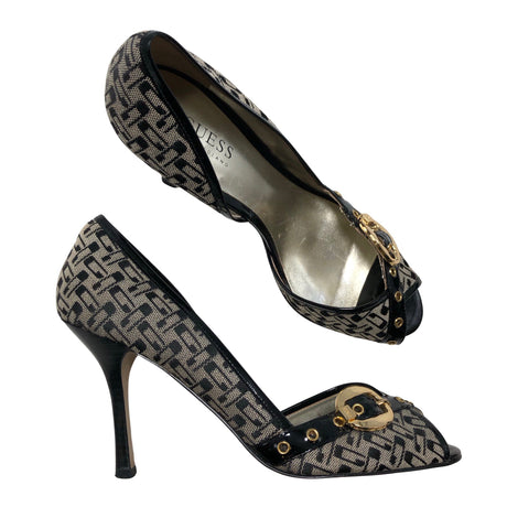 Unisex Guess - Open toe high heel shoes, size 40 - Beige ()