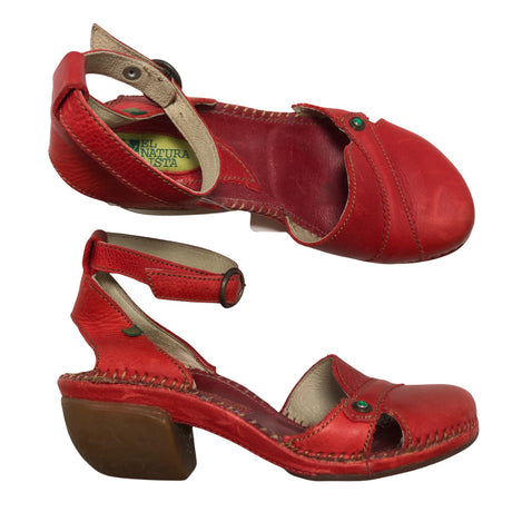 Unisex El naturalista - Heeled sandals, size 38 - Red ()