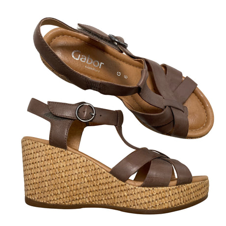 Unisex Gabor - Wedge sandals, size 39 - Brown ()