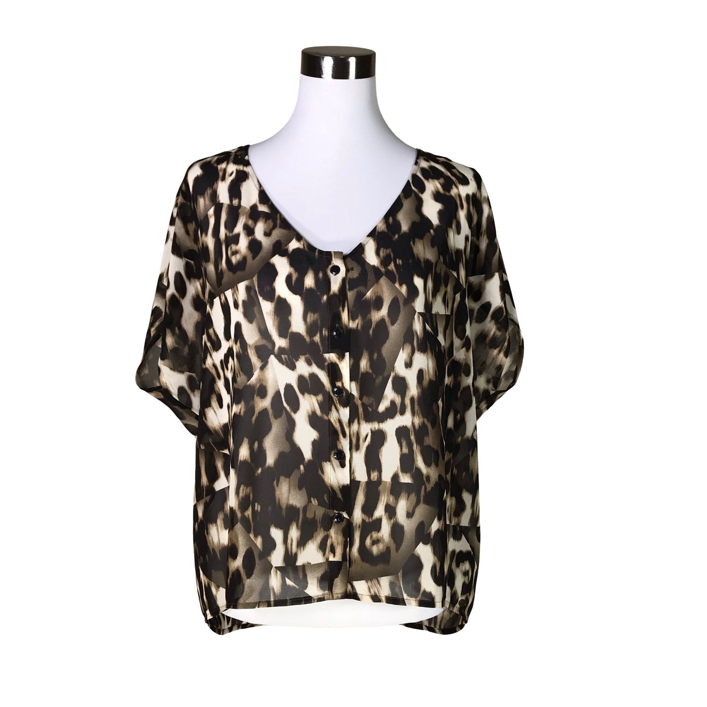 Unisex Guess - Short-sleeved blouse, size 38 - Brown (1)
