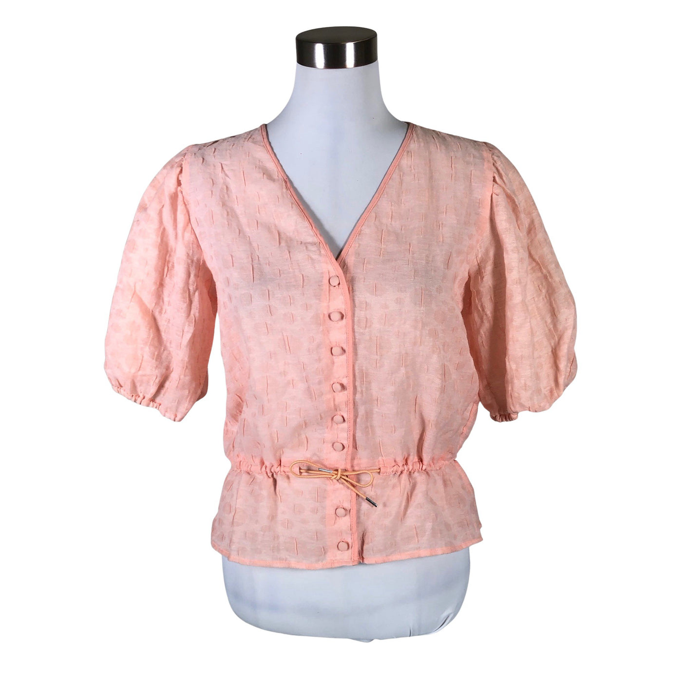 Unisex Mads Norgaard - Short-sleeved blouse, size 36 - Light pink (1)