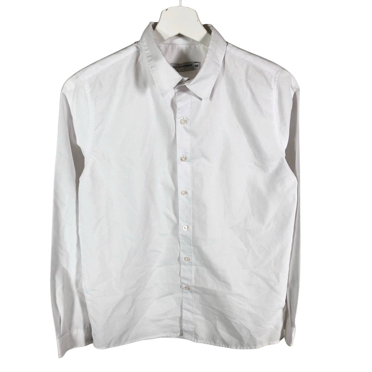 Unisex Kinderit - Collared shirt, size 152 - 158 - White (1)