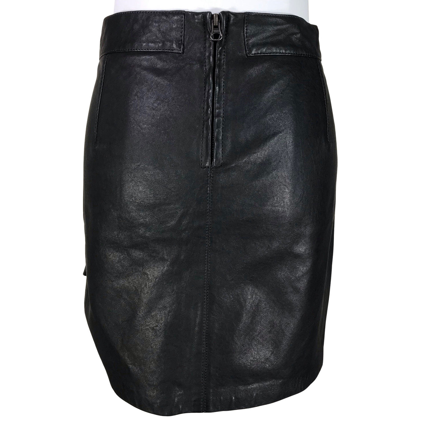 Unisex Max&Co - Leather skirt, size 36 - Black (2)
