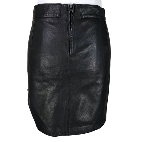 Unisex Max&Co - Leather skirt, size 36 - Black (2)