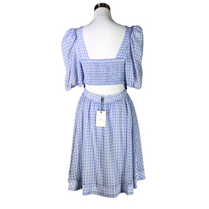 Unisex By Malina - Schiffon dress, size 40 - Light blue (2)