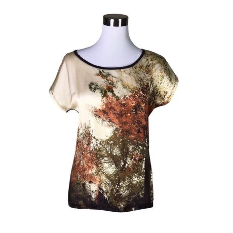 Unisex Global - Short-sleeved blouse, size 36 - Brown ()