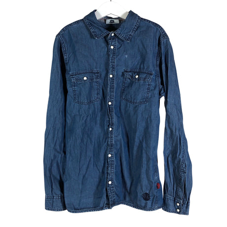 Unisex POMPdeLUX - Denim shirt, size 140 - 146 - Blue ()