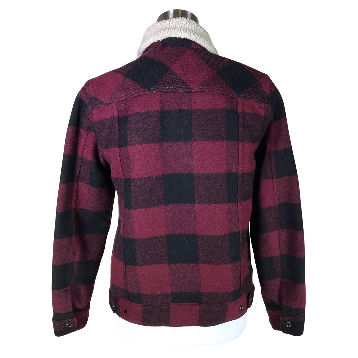 Unisex Levi's - Wool coat, size 36 - Wine red (2)