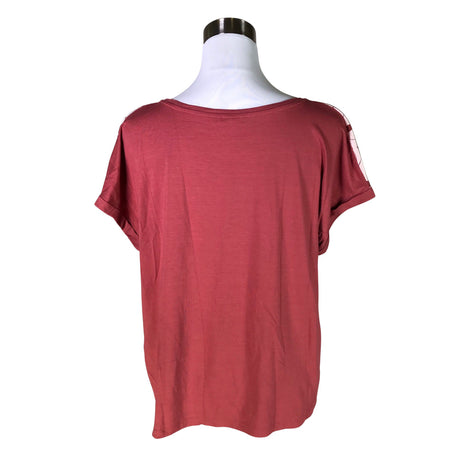 Unisex Your Face - Short-sleeved blouse, size 36 - Wine red (2)