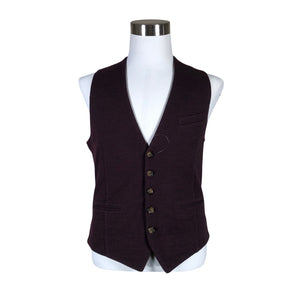 Unisex Eleventy - Suit vest, size L - Wine red (1)