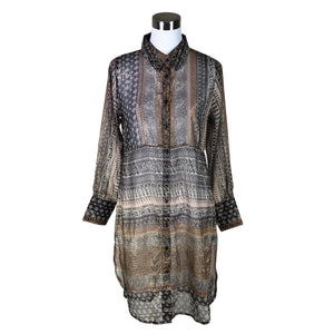 Unisex Capri collection - Schiffon dress, size 36 - Brown (1)