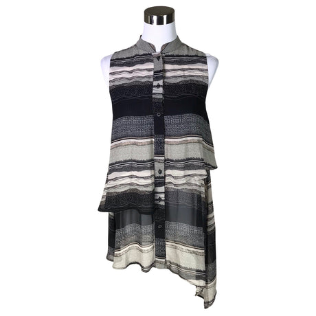 Unisex Ichi - Schiffon tunic, size 34 - Black ()